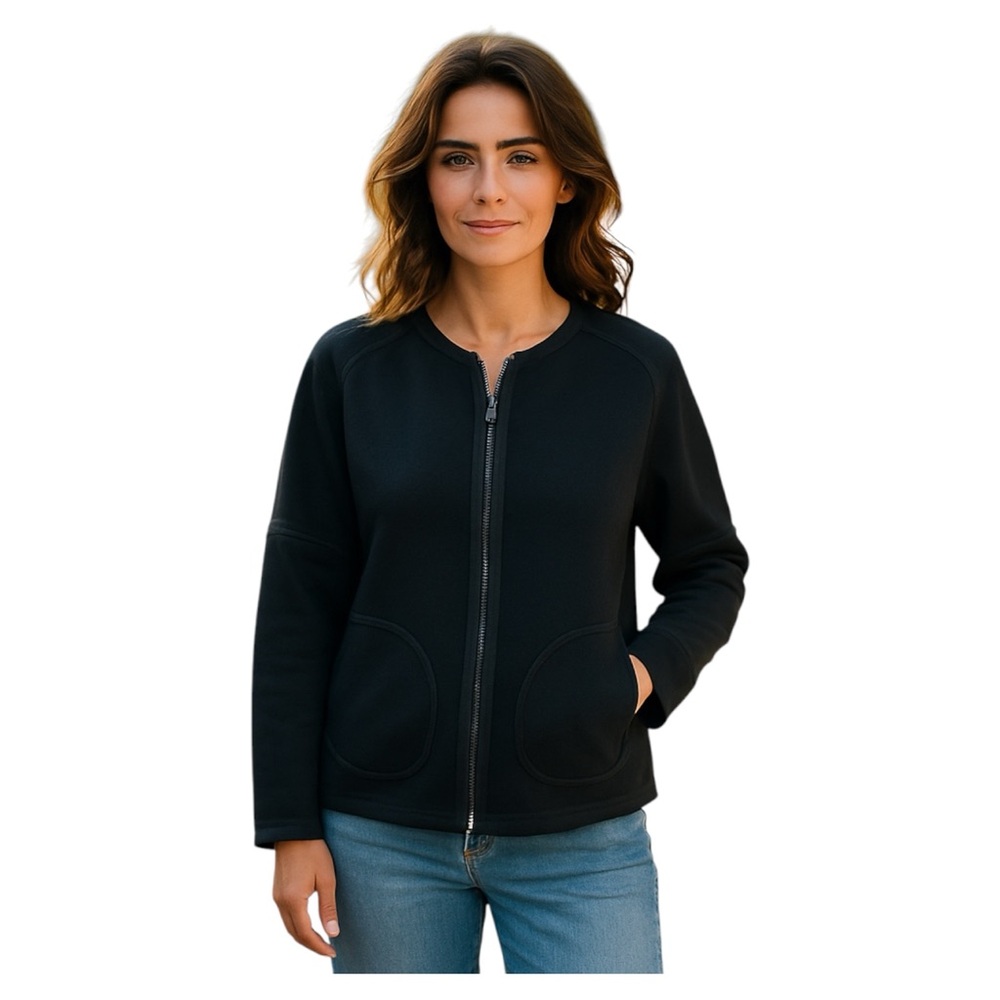 Madewell Textured Black Coat- Classic neutral closet staple. Women’s size medium
